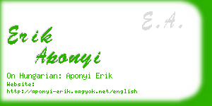 erik aponyi business card